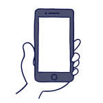 合説に予約するスマホの画面