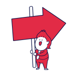 行き先を確認するスポ丸