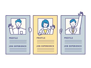 自信をもって自己PRする就活生たち