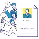 就活生の身だしなみを評価する採用担当者たち