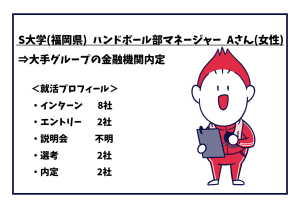 S大学ハンドボール部に所属する体育会学生の就活データ