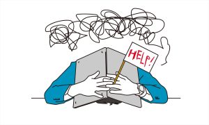 悩み過ぎてHELPを求める就活生
