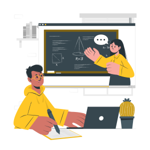 授業を受ける就活生