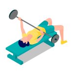 スポーツジムで鍛える人