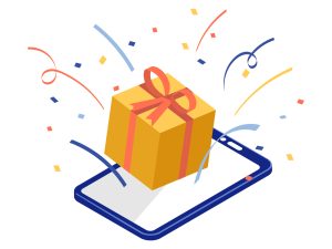 スマホから飛び出るプレゼント