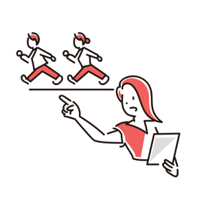 指示を出すマネージャー