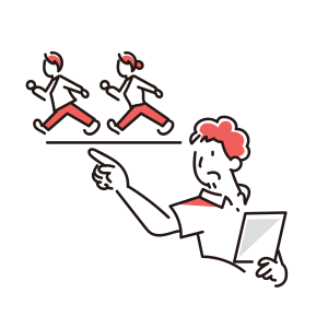 部員を指導する監督