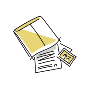 封筒から飛び出る書類